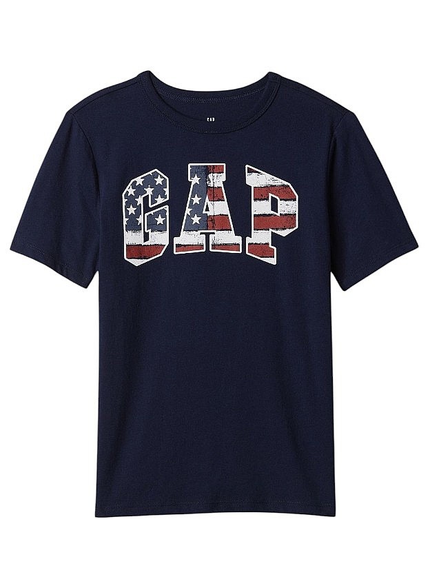 tričko GAP New Arch Screen Americana - Tapestry Navy - boy´s