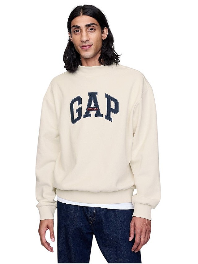 sweat-shirt GAP Athletic Fashion Fleece - Carls Stone - men´s