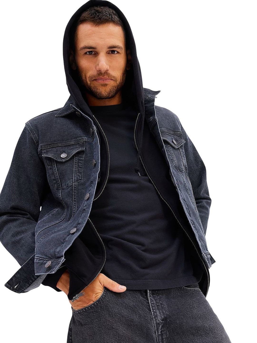 geacă GAP V-Denim Icon - Black Wash - men´s