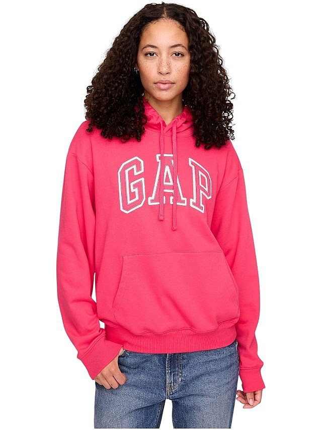 mikina GAP Logo GAP Heritage Pullover - Rasberry - women´s