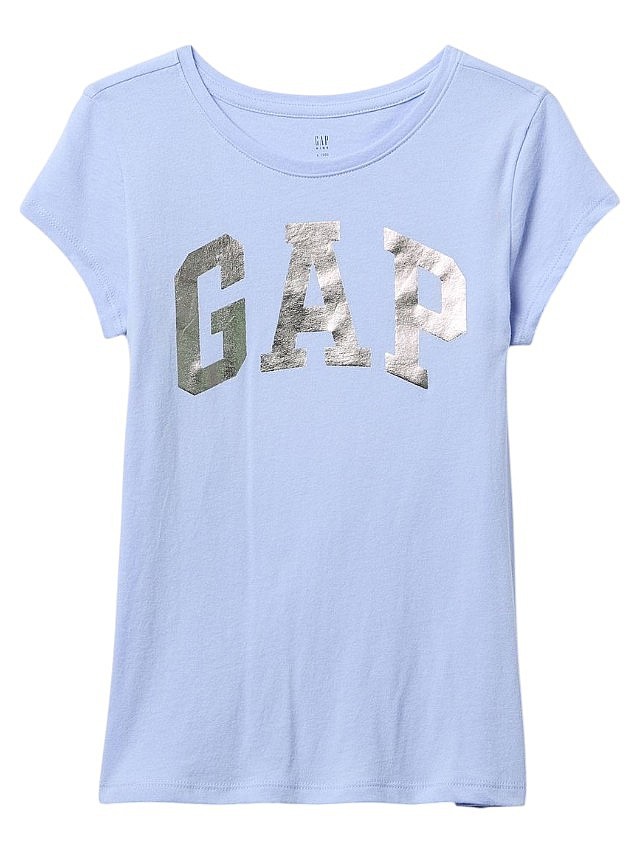 рубашка GAP V-HS Logo - Blue Crystal - girl´s