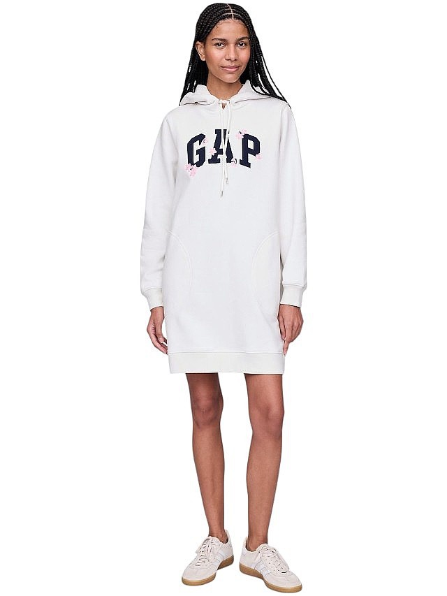 Kleid GAP Logo GAP French Terry Sakura - Carls Stone - women´s