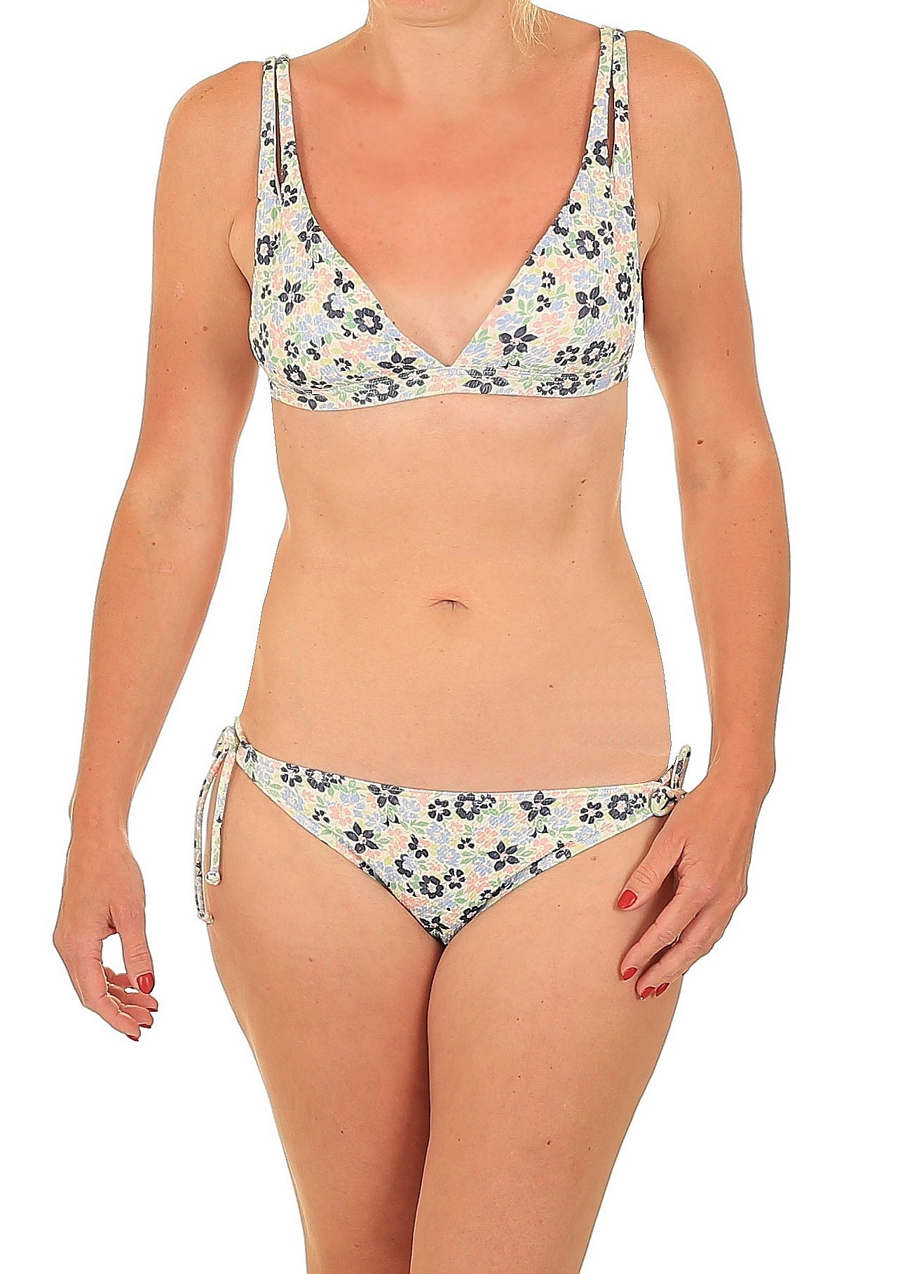 Badeanzug Roxy Wild Floral Fixed Tri Set - PZB6/Bel Air Ephemere Small - women´s