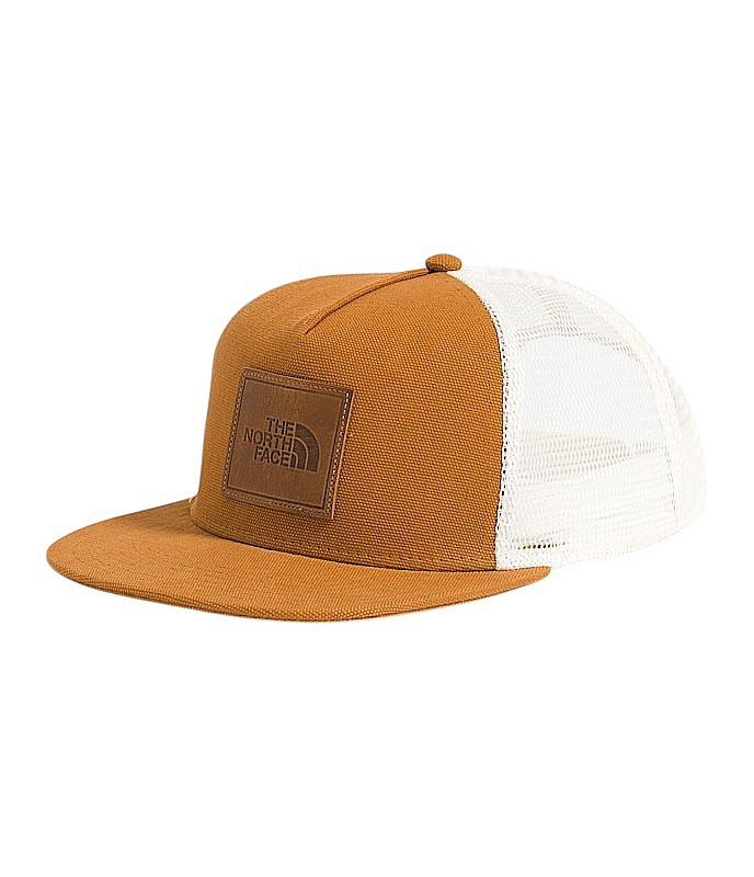gorra con visera The North Face Half Dome Trucker - Timber Tan/Leather Patch