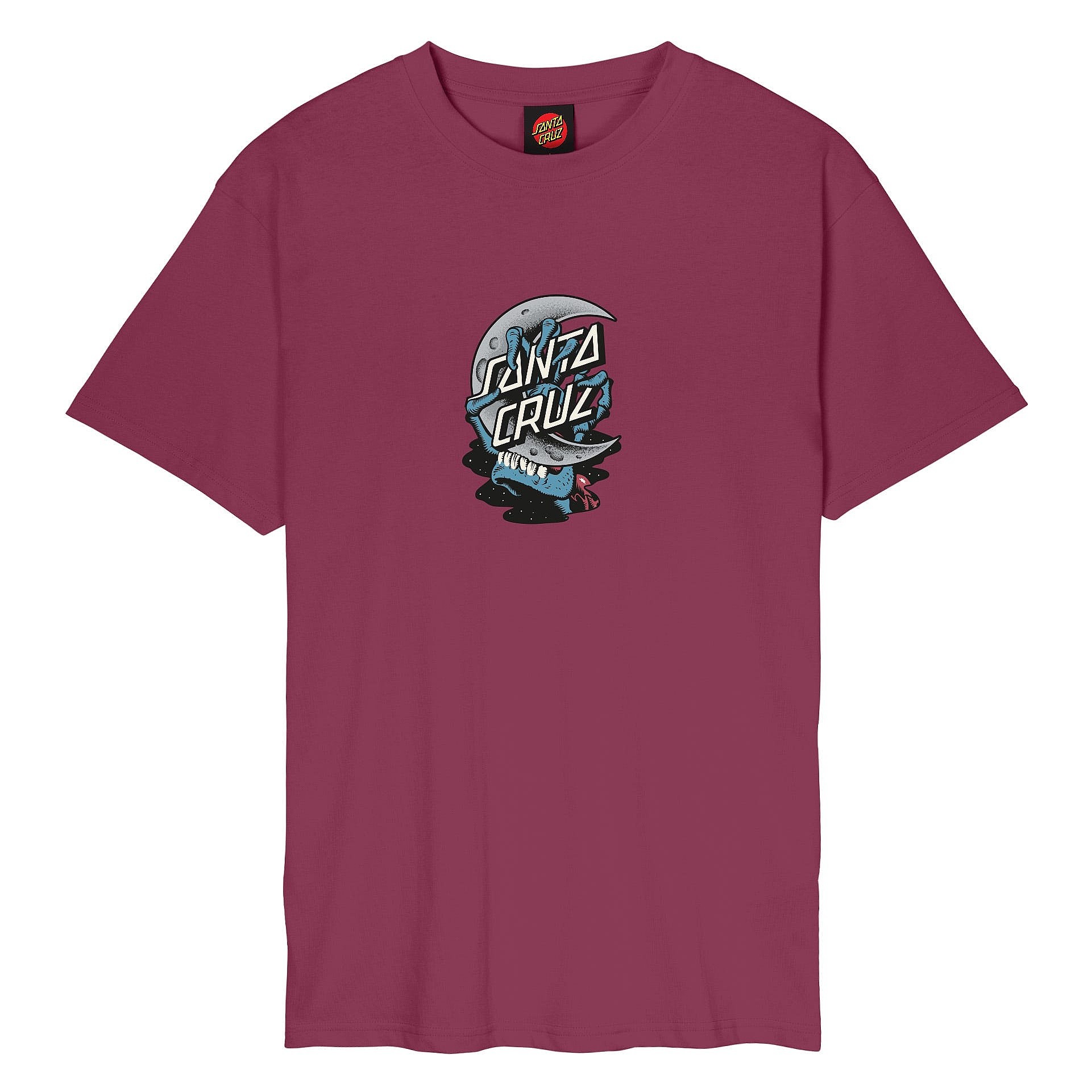 T-shirt Santa Cruz Crescent Bone Hand - Burgundy - men´s