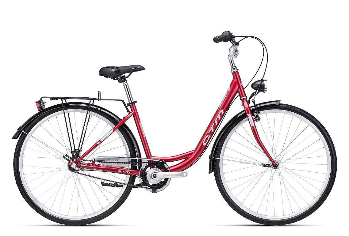 Fahrrad CTM Rita 1.0 - Matte Dark Red/Silver - women´s