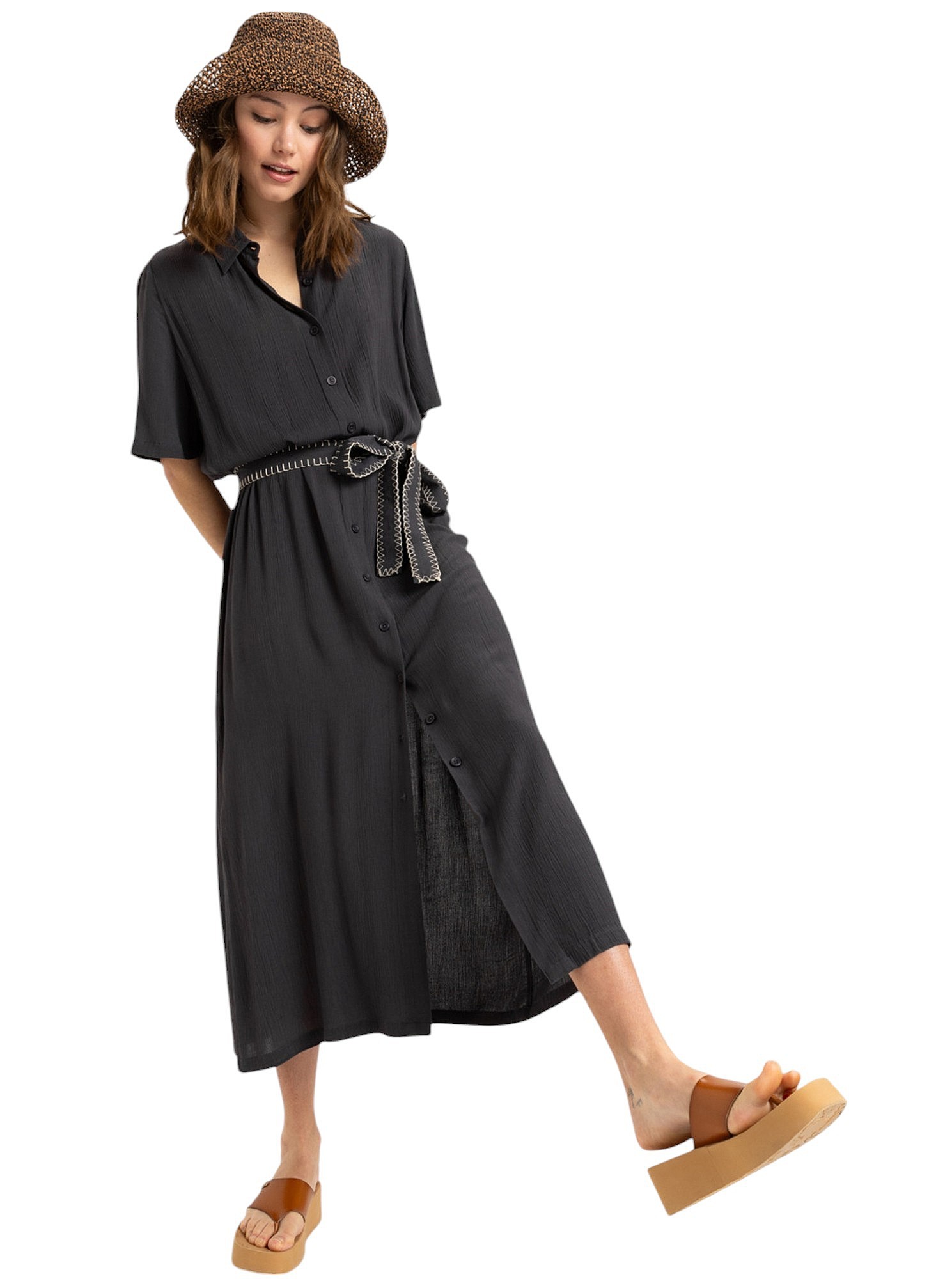 vestido Roxy Island Escape Solid - KTA0/Phantom - women´s
