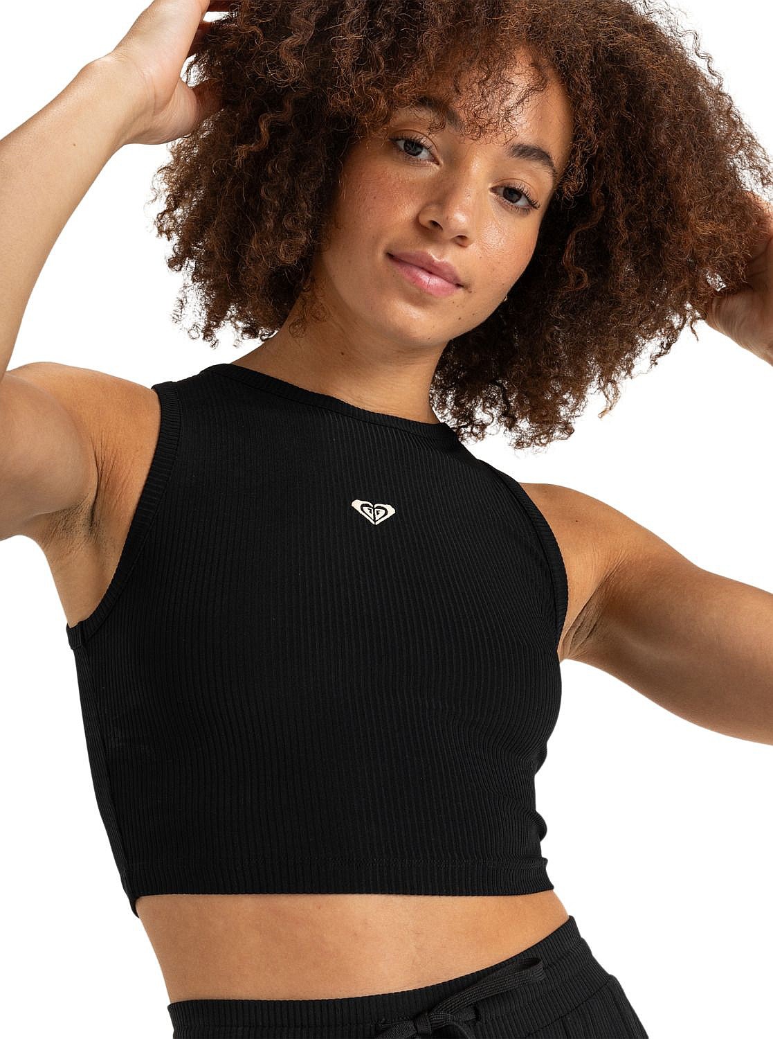 koszulka bez rękawów Roxy Rise & Vibe Rib 2 - KVJ0/Anthracite