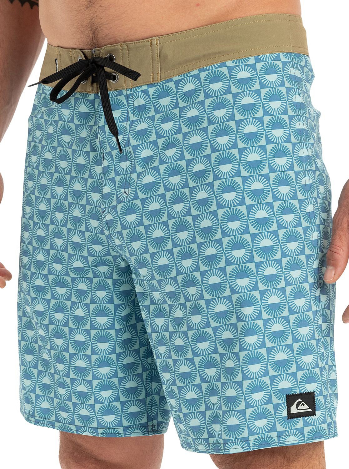 koupací šortky Quiksilver Surfsilk Straight Leg 18 - BGW6/Florever Aquifer