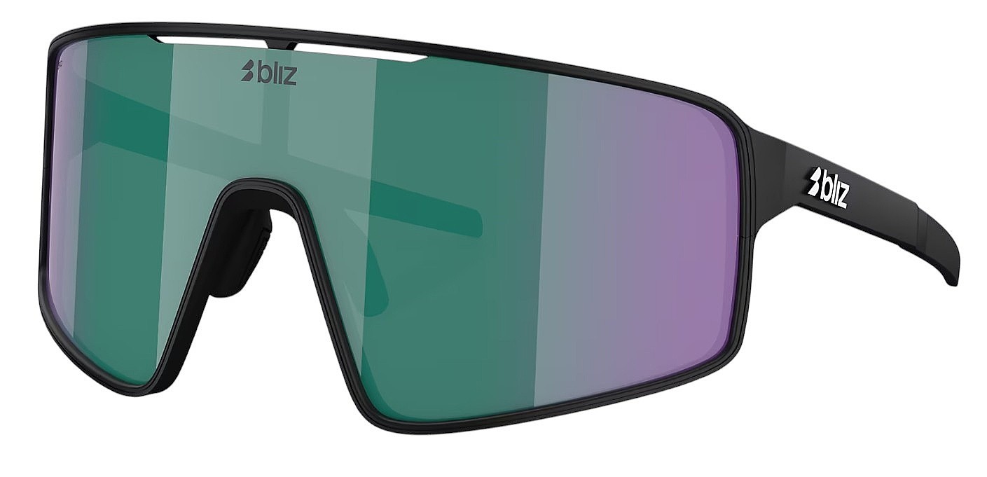 des lunettes Bliz P001 - 701514/Matte Black/Brown W Green Multi