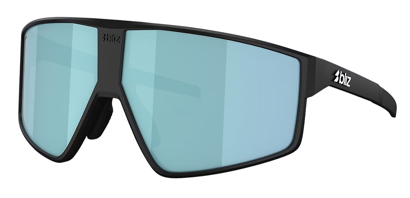 des lunettes Bliz P002 - 701612/Matte Black/Smoke W Ice Blue