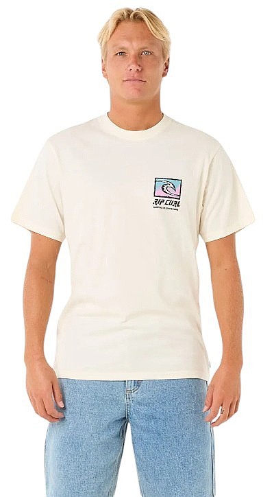 T-Shirt Rip Curl Raw Energy Trad - Bone - men´s