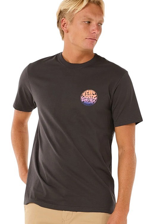 T-shirt Rip Curl Wettie Passage Icon - Washed Black
