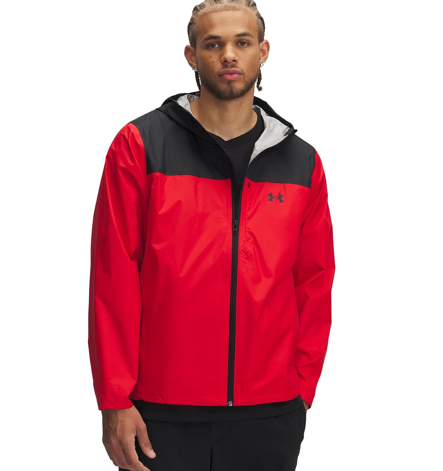geacă Under Armour Cloudstrike Colorblock - Red/Black/Black - men´s