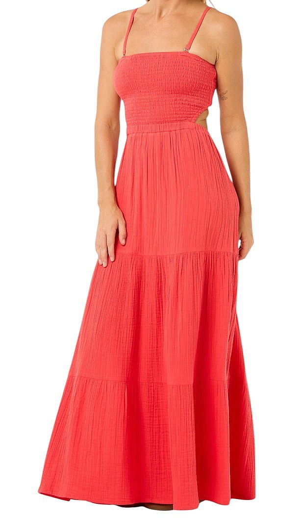 robe Rip Curl Premium Surf Maxi - Hibiscus Red - women´s
