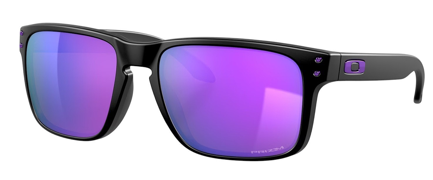 des lunettes Oakley Holbrook S - Matte Black/Prizm Violet