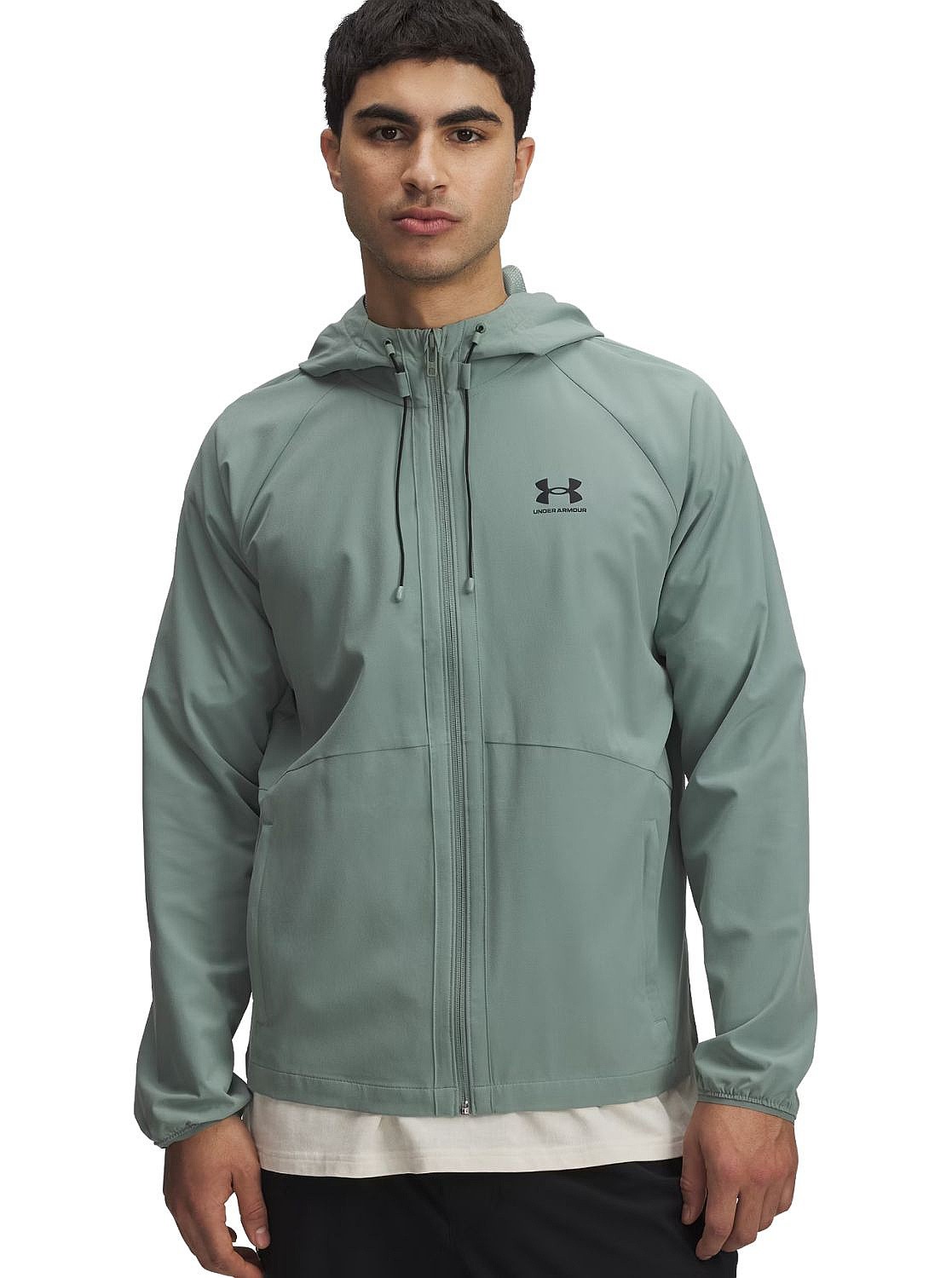 bunda Under Armour Stretch Woven Windbreaker - Silica Green/Black
