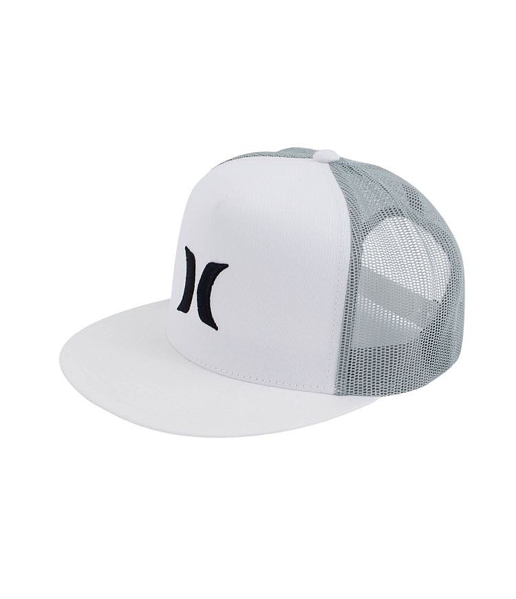 Kappe Hurley Icon Solid Flat Trucker - White