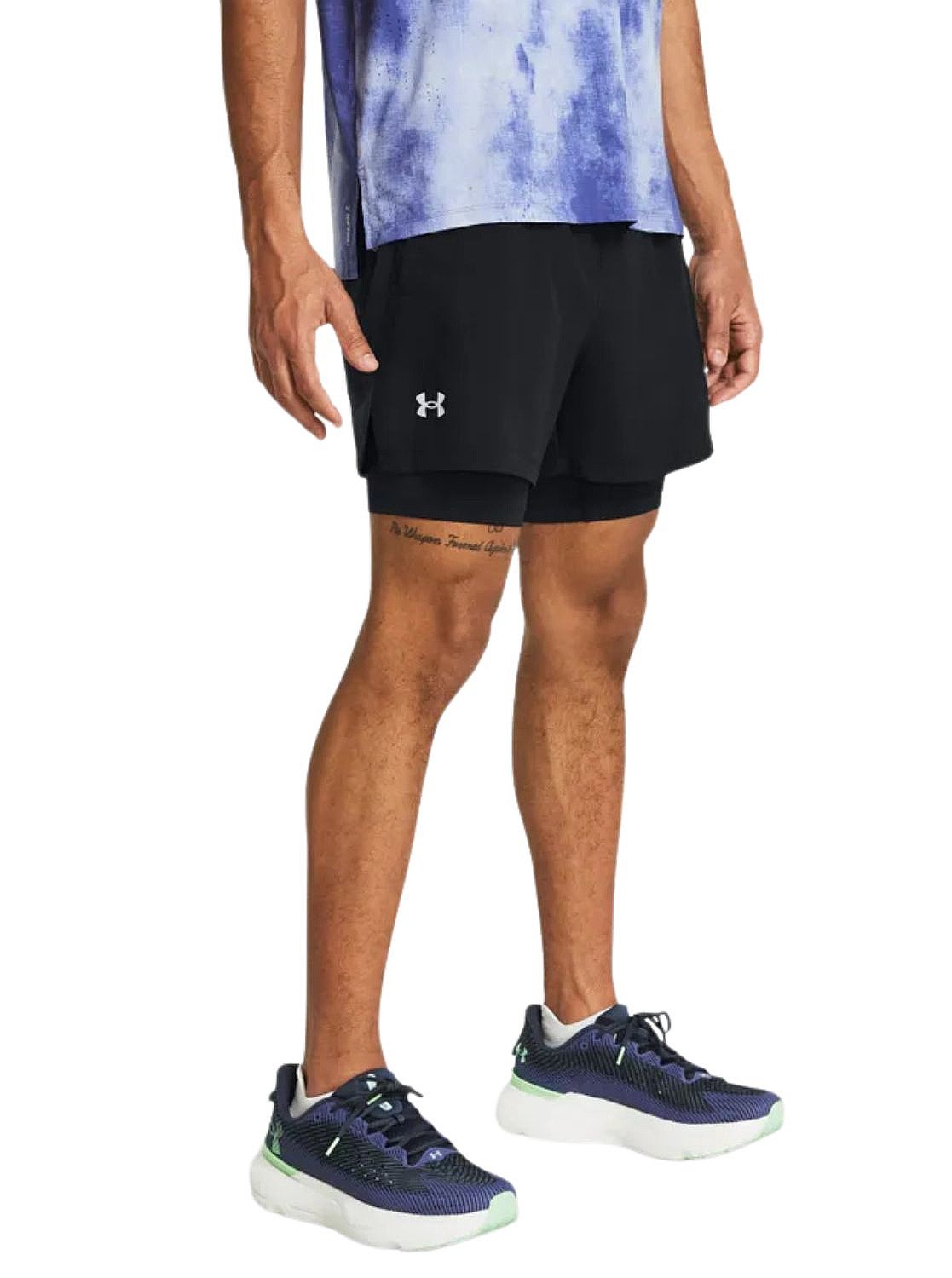 sort Under Armour Launch 5 2 In 1 - Black - men´s