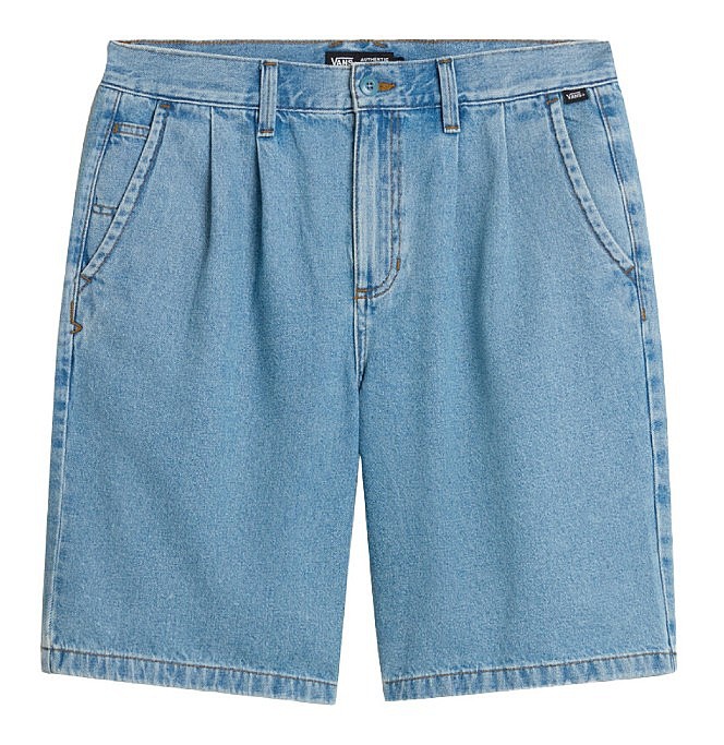 short Vans Authentic Chino Loose Pleated Denim - Stonewash/Blue - men´s