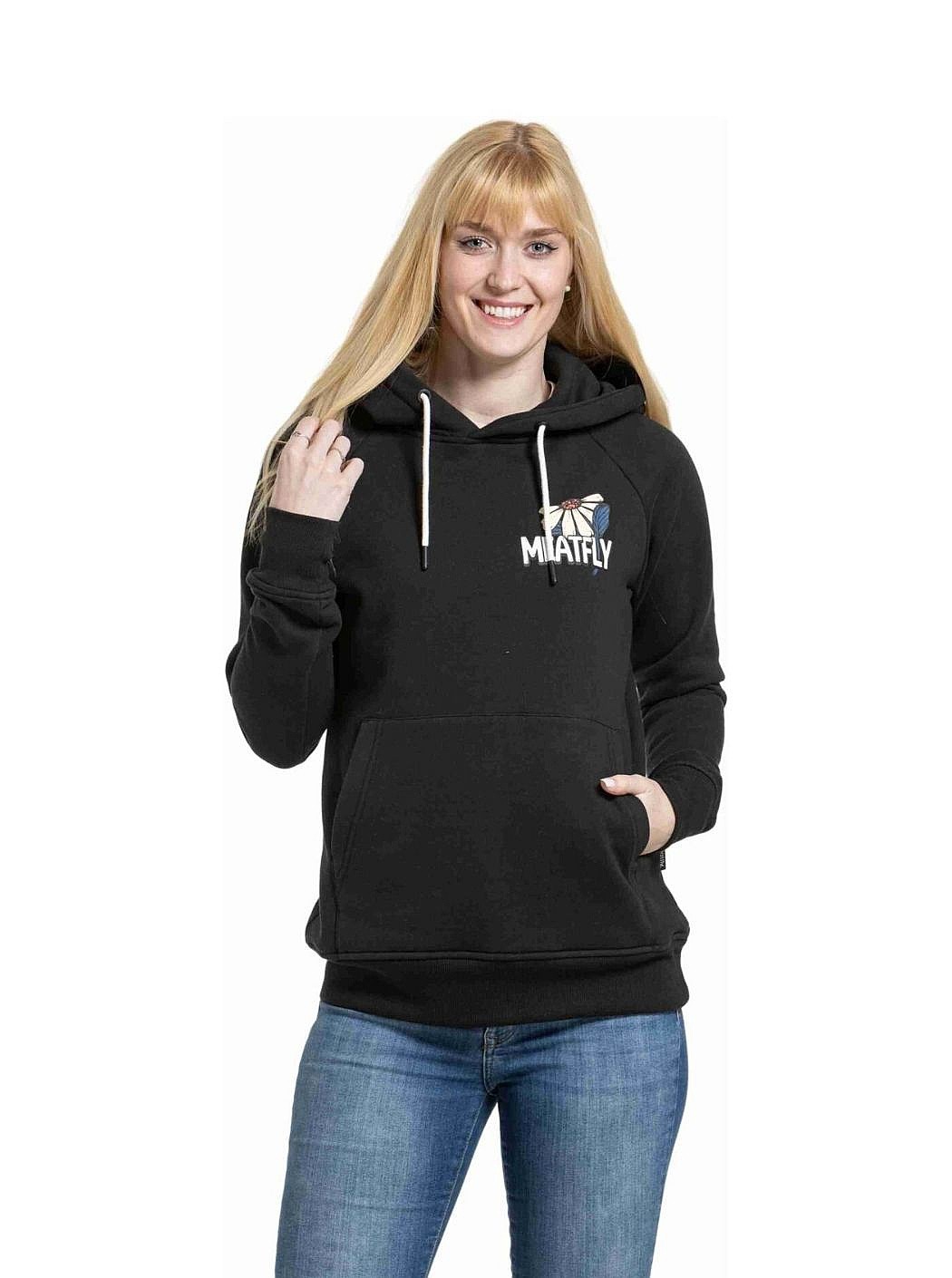 mikina Meatfly Watani - Black Flowers - women´s