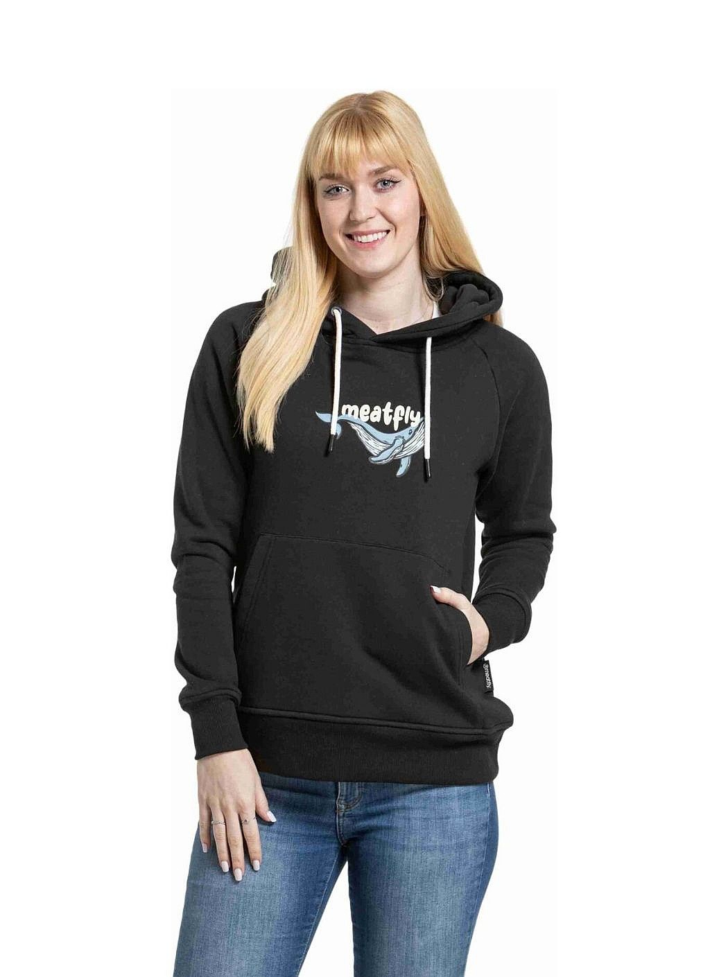 mikina Meatfly Watani - Black Whale - women´s
