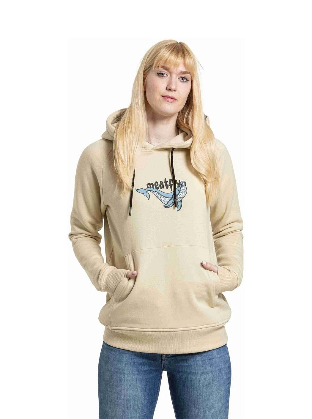 mikina Meatfly Watani - Beige Whale - women´s