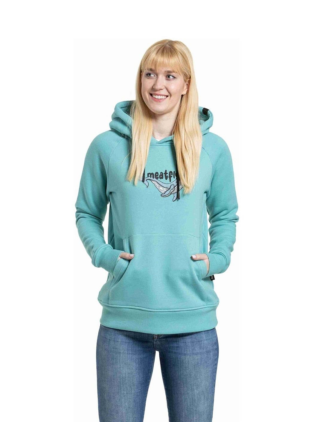 sweat-shirt Meatfly Watani - Turguoise Whale - women´s