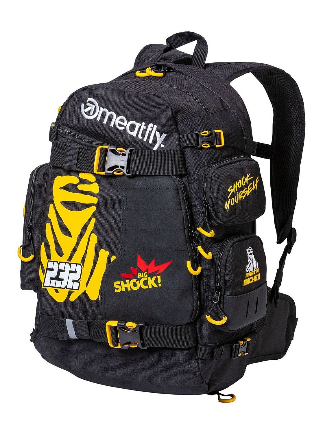 sac à dos Meatfly Raiden - Black Big Shock/Michek