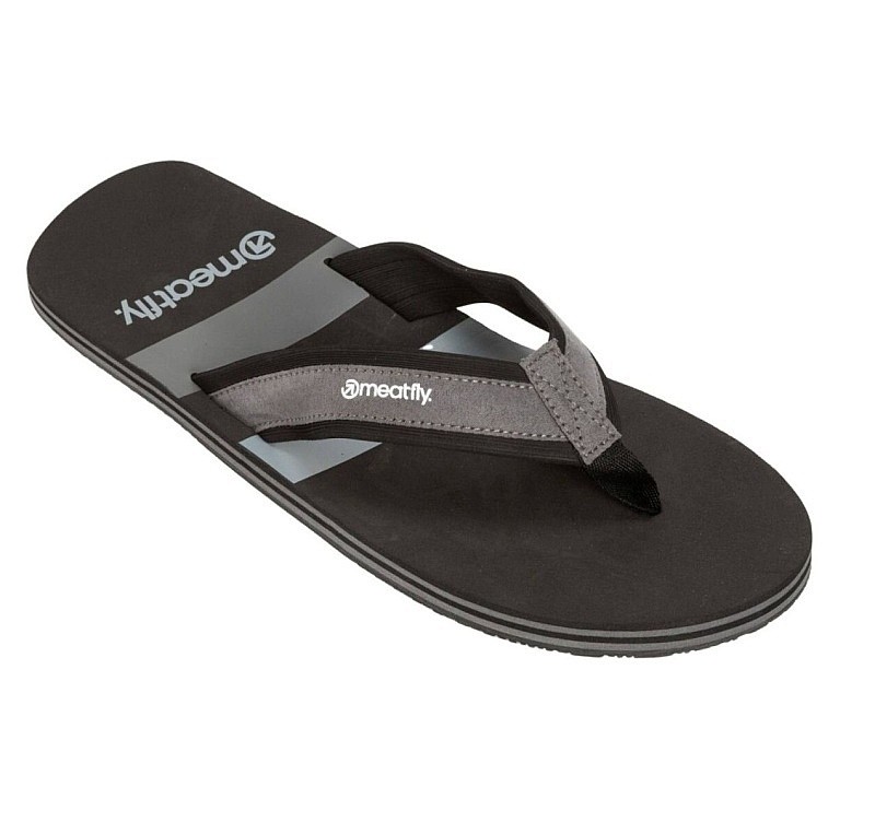 žabky Meatfly Anders - Black/Gray - men´s