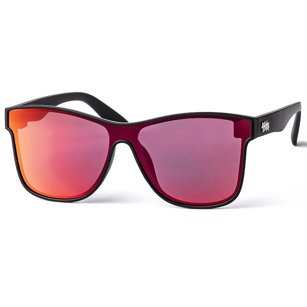 des lunettes Pitcha Borra - Matte Black/Purple Mirror/Polarized