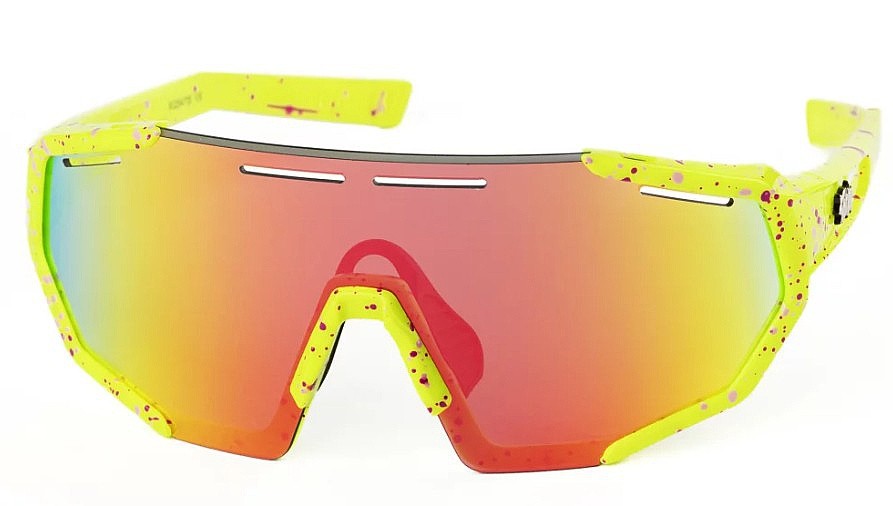 des lunettes Pitcha Space-XS - Fluo Yellow Spot/Red Fire Mirrored - unisex junior