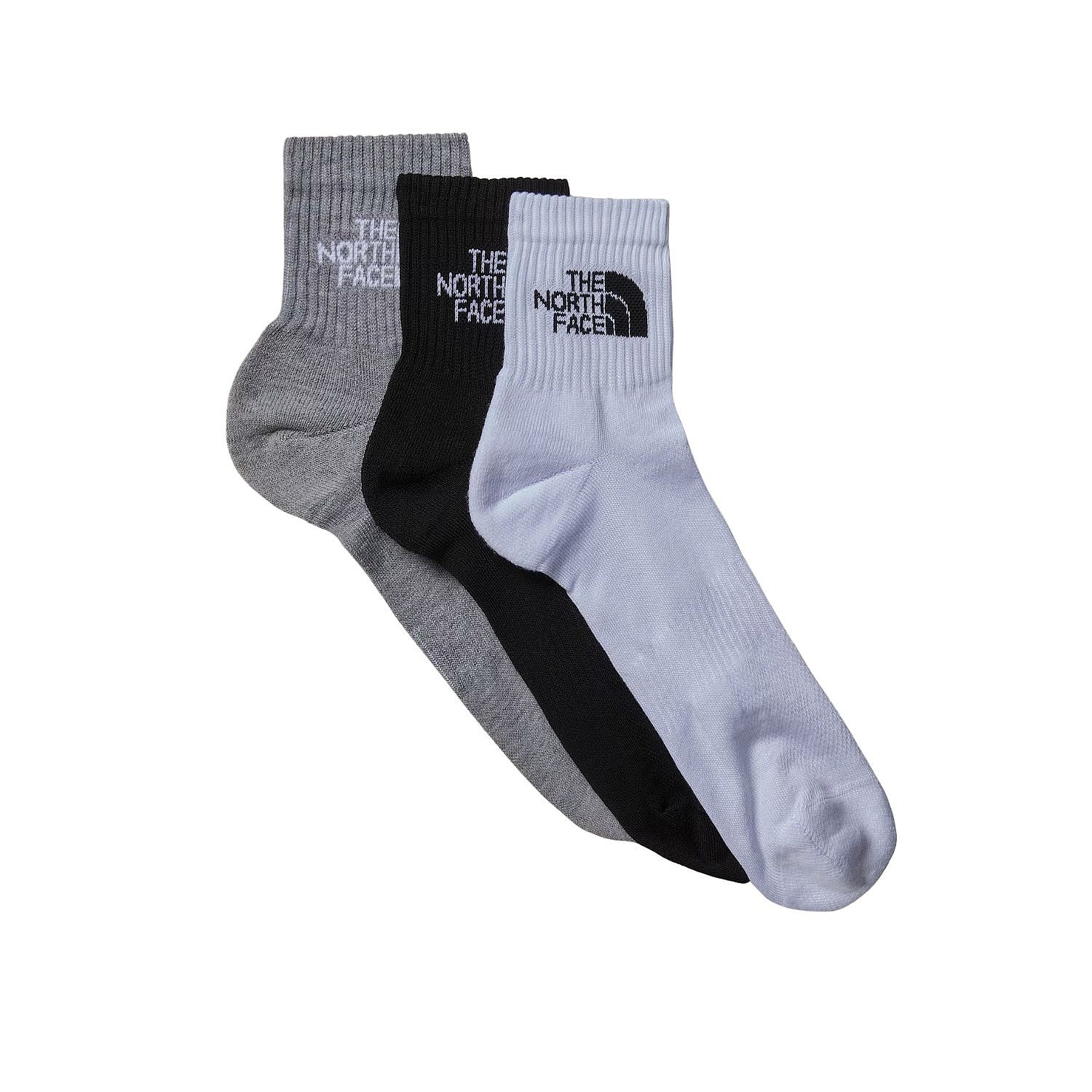 chaussettes The North Face Multi Sport Cush Quarter 3 Pack - Black Assorted - men´s