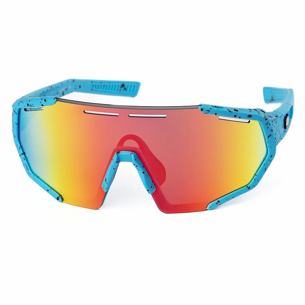 Brille Pitcha Space-XS - Blue Matte Spot/Red Fire Mirrored - unisex junior