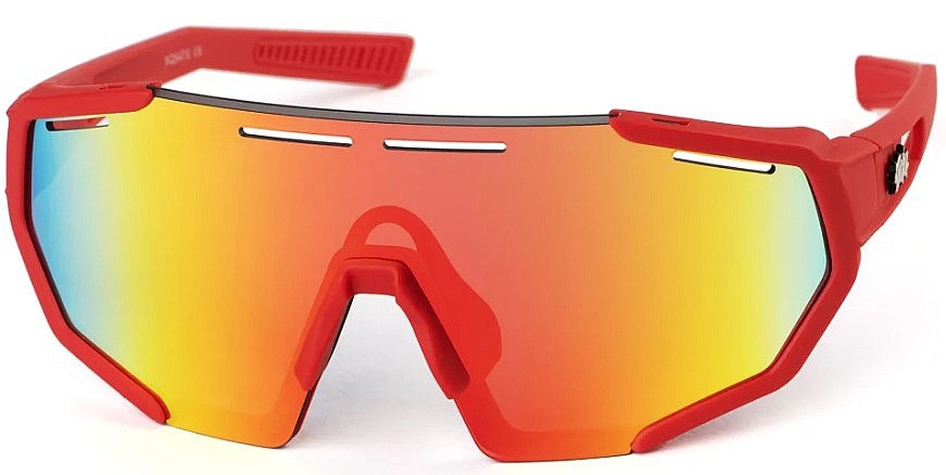 Brille Pitcha Space-XS - Red Matte/Red Fire Mirrored - unisex junior