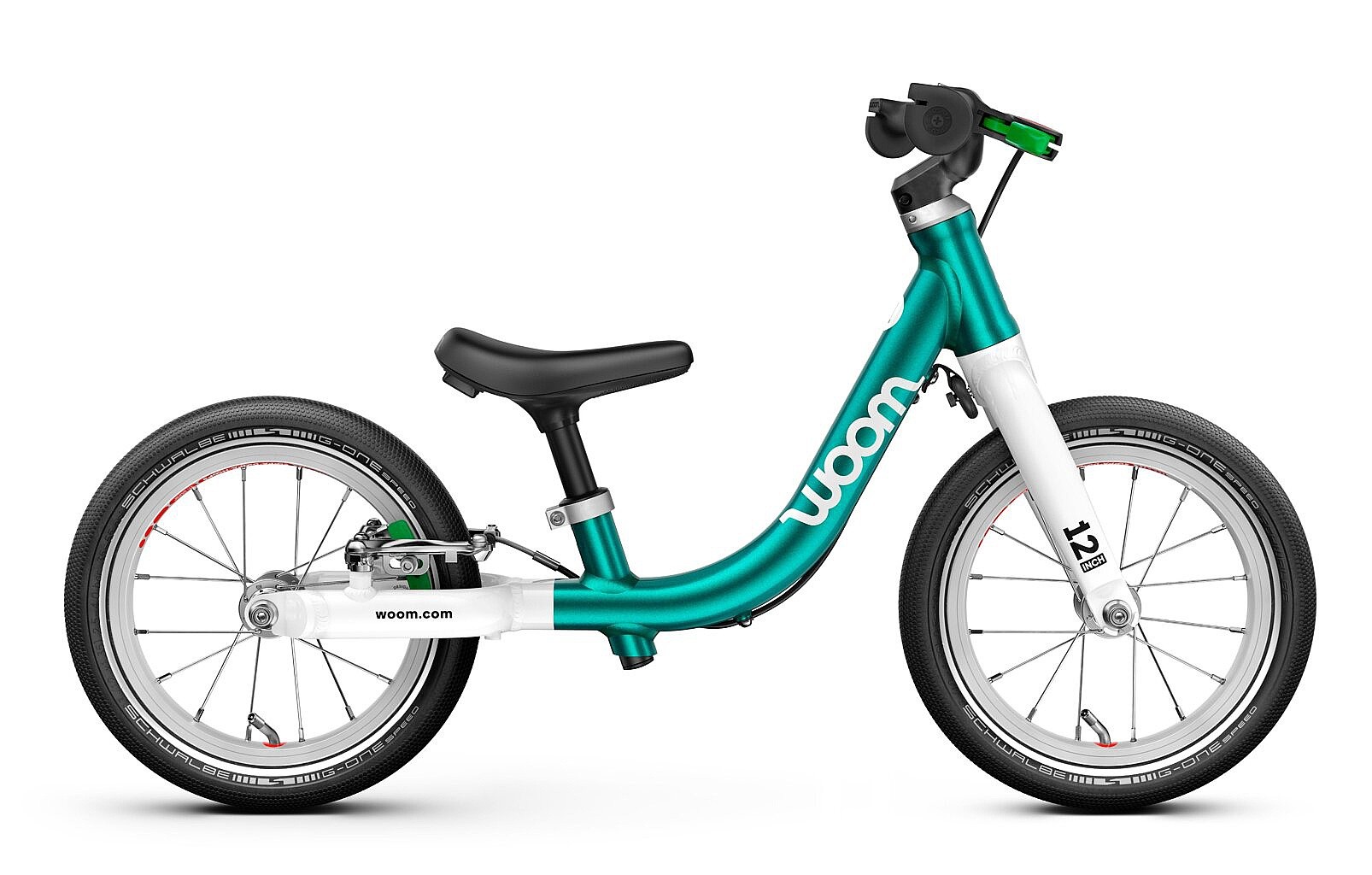 odrážadlo Woom 1 Classic Go 12" - Metallic Turquoise - kid´s