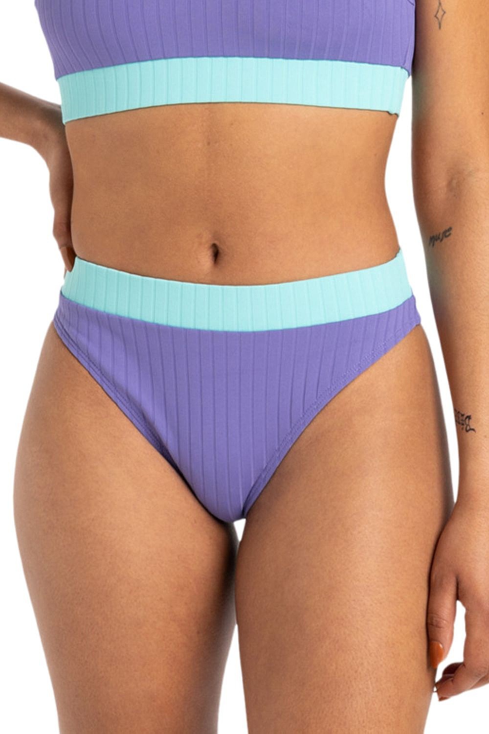 strój kąpielowy Quiksilver Hi Cut Bottom - PMG0/Dusted Peri