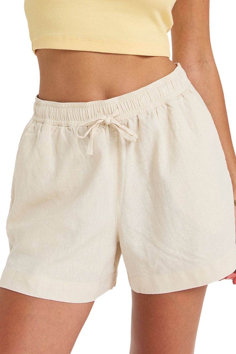 shorts Roxy Lekeitio Break Mid - TEC0/Parchment - women´s
