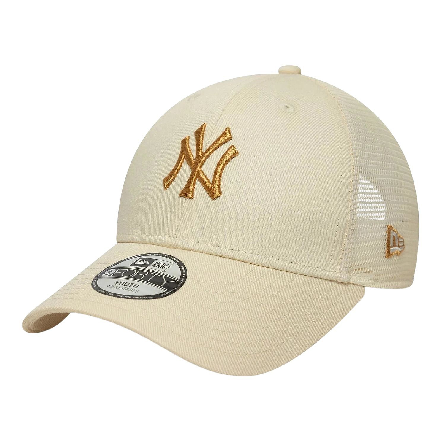 casquette New Era 9FO Homefld Trucker MLB New York Yankees Youth - Light Cream/Golden Yellow - unisex junior