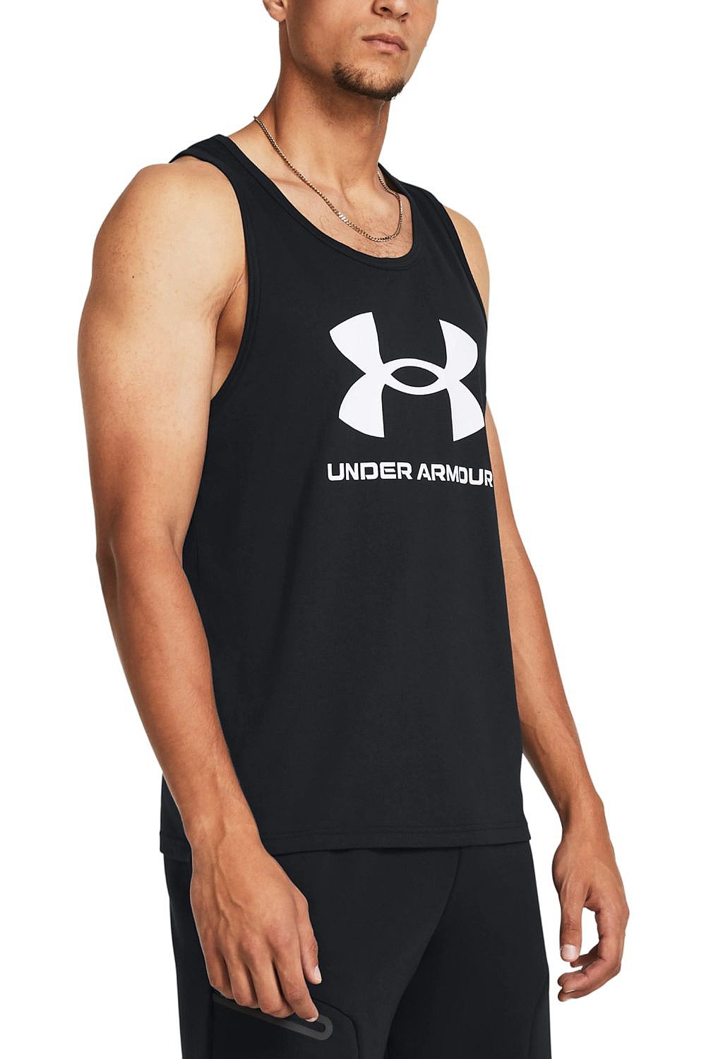 koszulka bez rękawów Under Armour Logo - Black/White