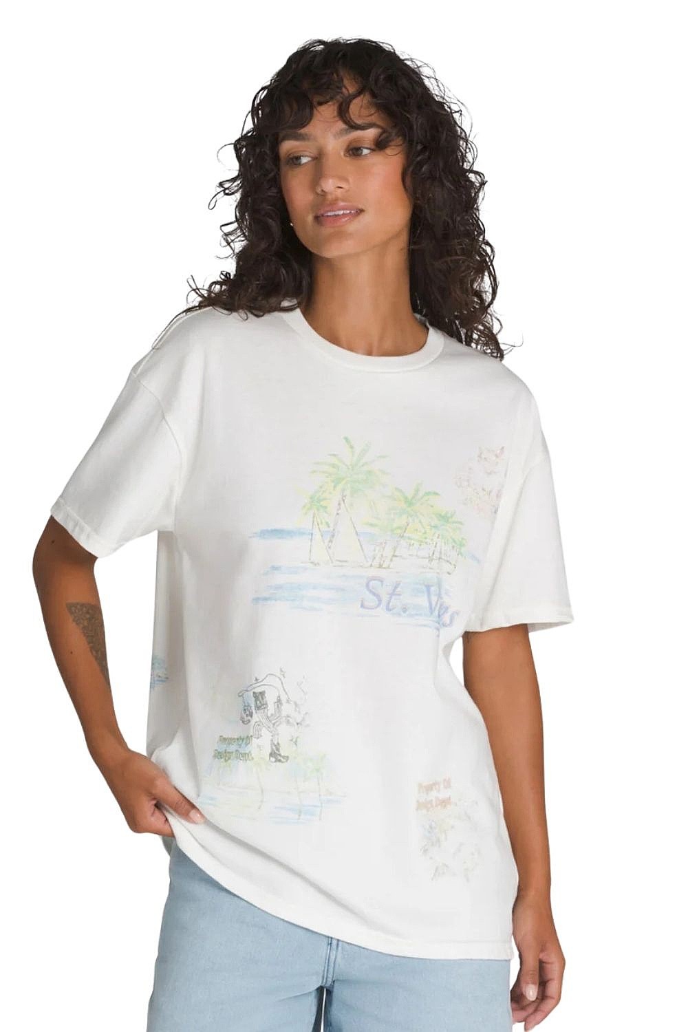 T-Shirt Vans St.Vans Oversized - Marshmallow - women´s