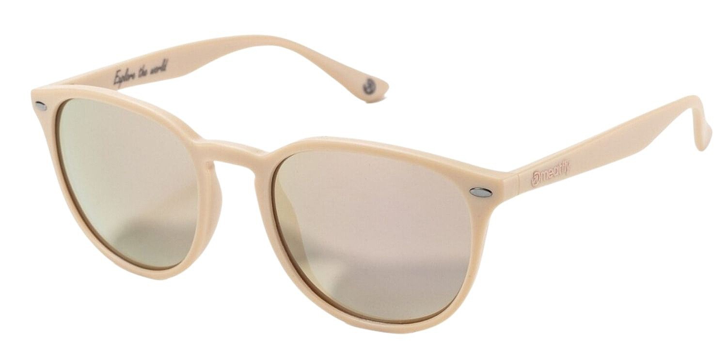 des lunettes Meatfly Beat - Beige/Rose Polarized