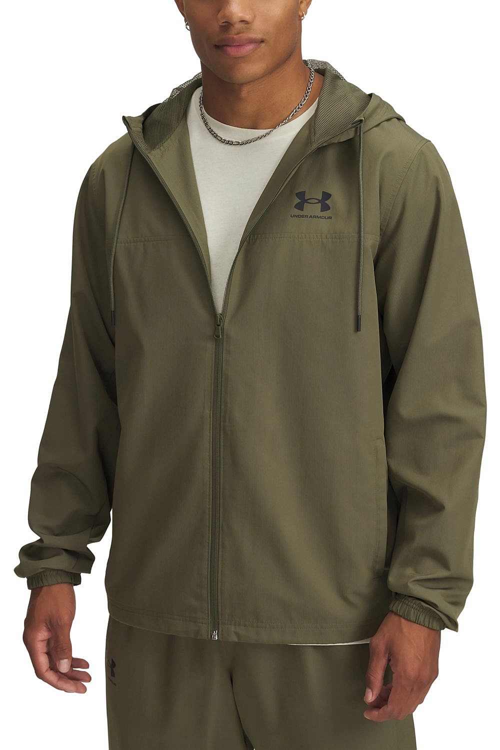 jacket Under Armour Rival Woven Windbreaker - Green - men´s