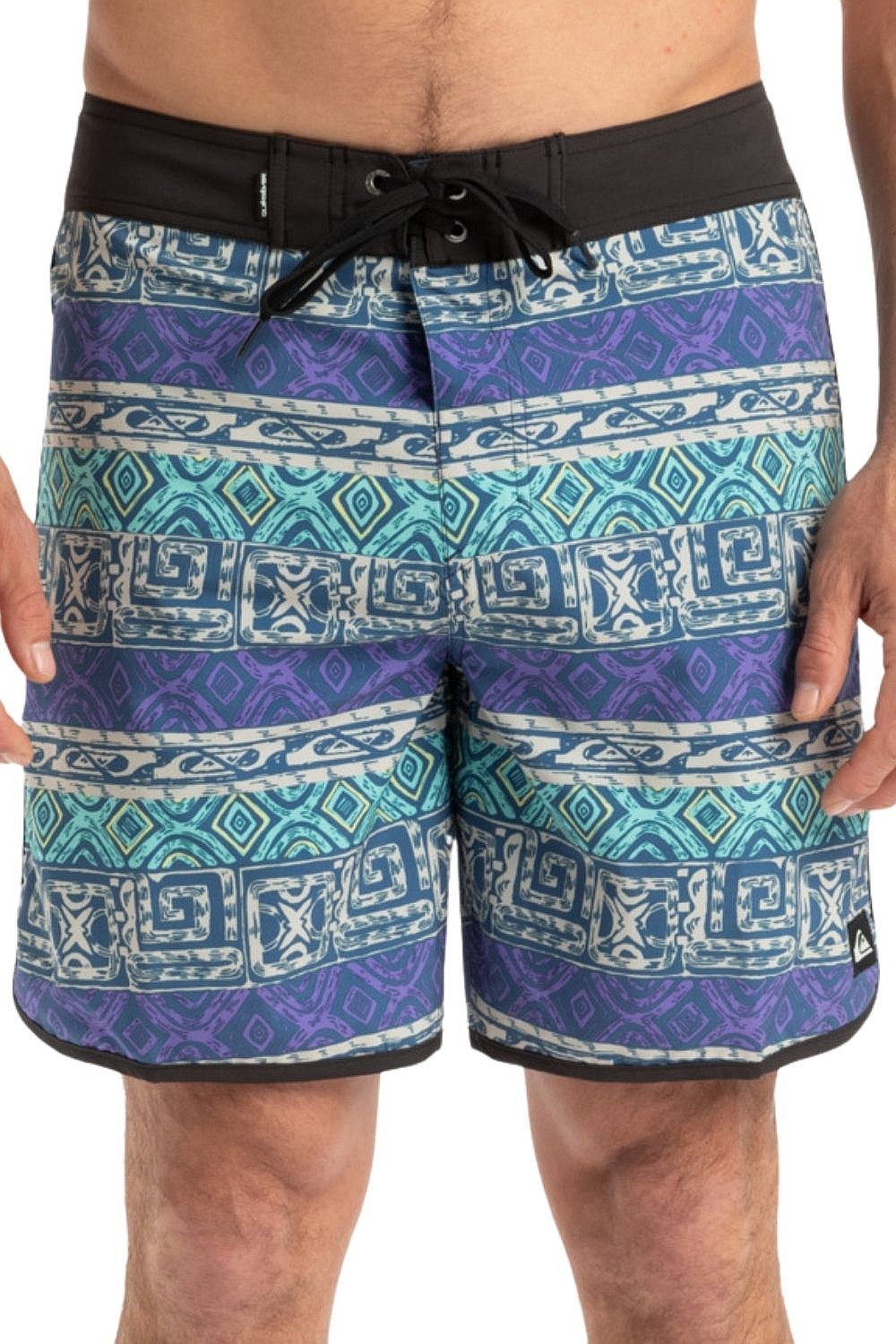 koupací šortky Quiksilver Surfsilk Scallop 18 - PMG6/Global Heat Dusted Peri-Pmg6