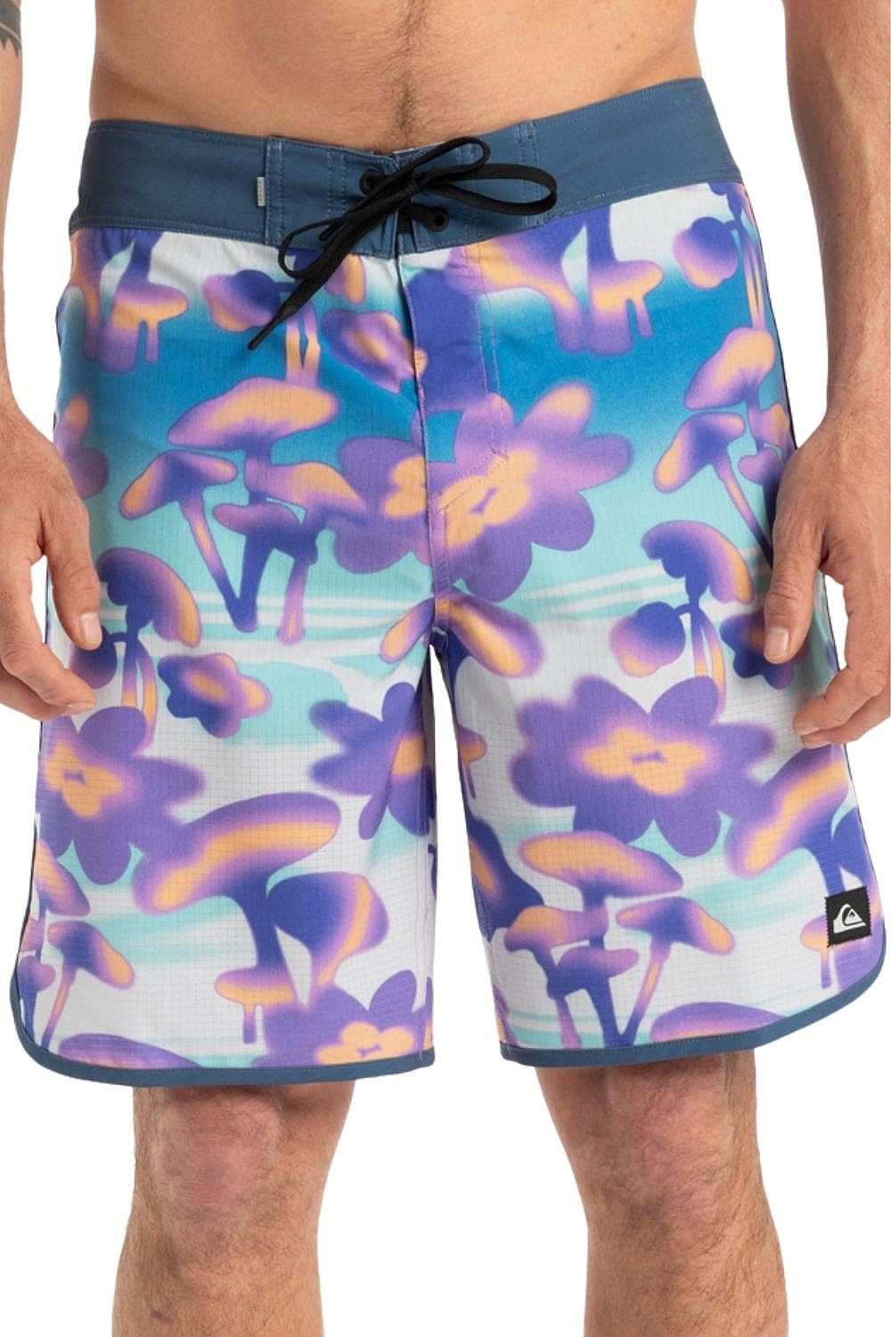 koupací šortky Quiksilver Highline Scallop 19 - BHA6/Marine Blue Biophilia