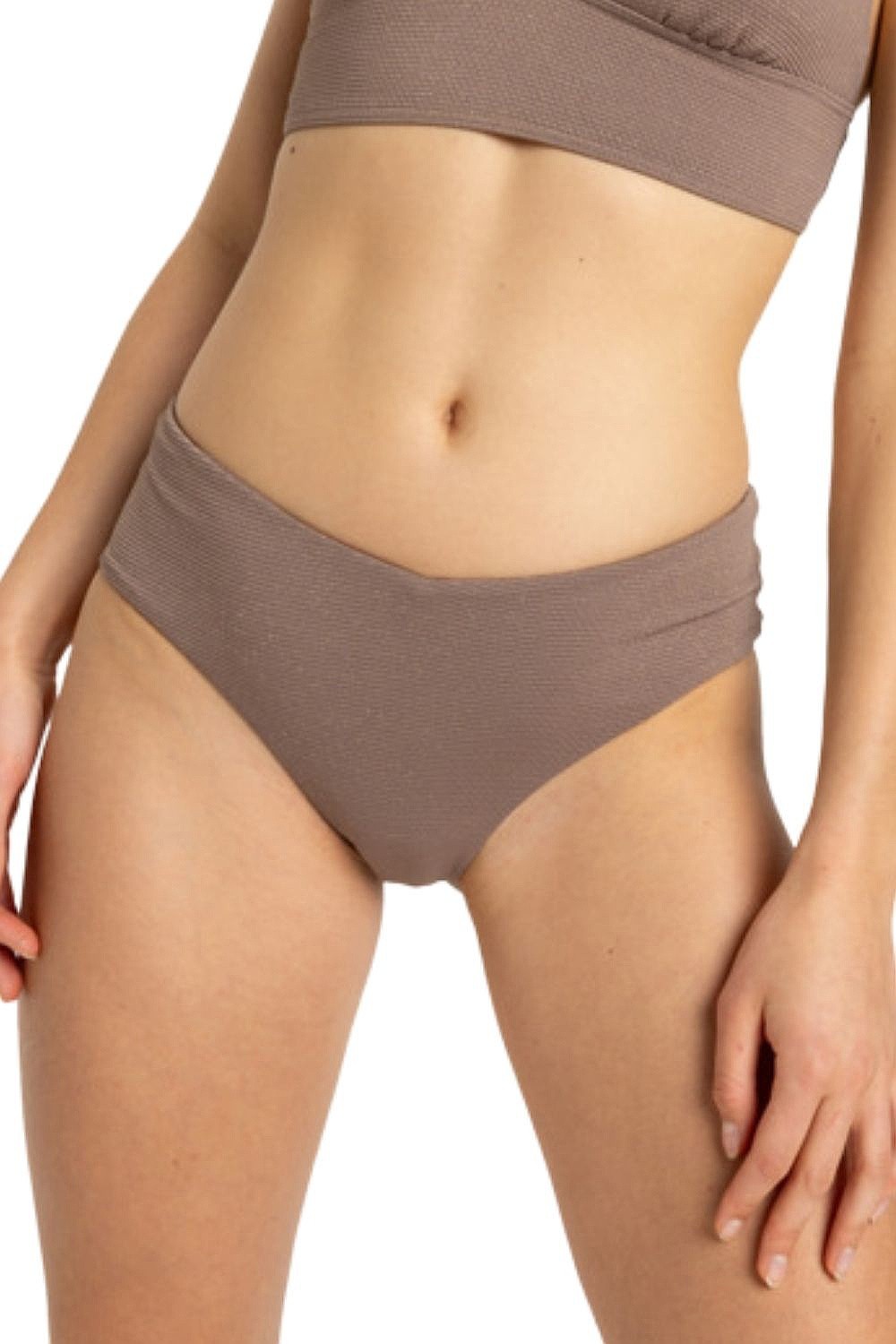 plavky Roxy Lasca Moderate - CNF0/Deep Taupe - women´s
