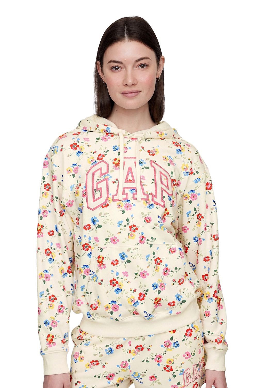 кофта GAP V-Frch FT GAP Heritage Pullover - Red Floral Print - women´s