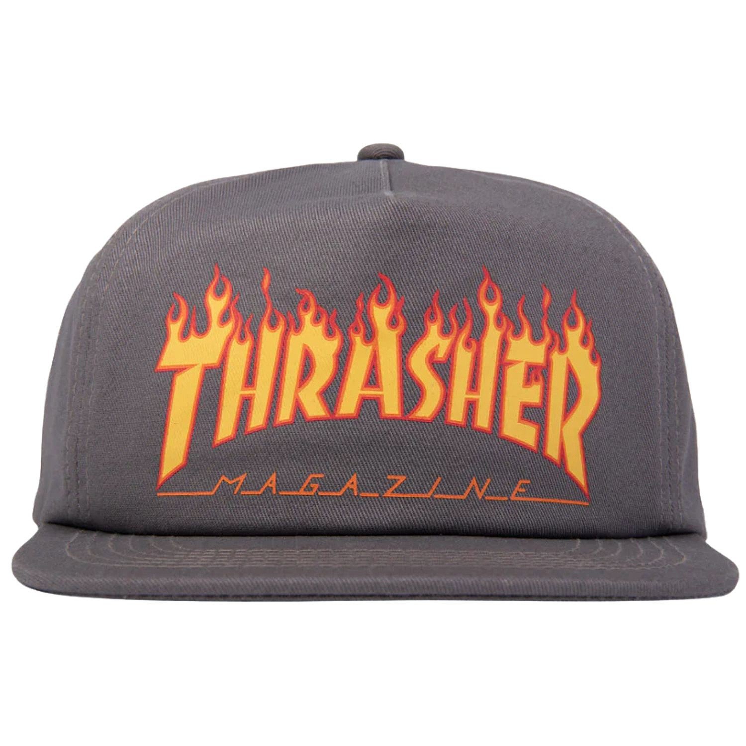 baseball sapka Thrasher Printed Flame Snapback - Grey - men´s