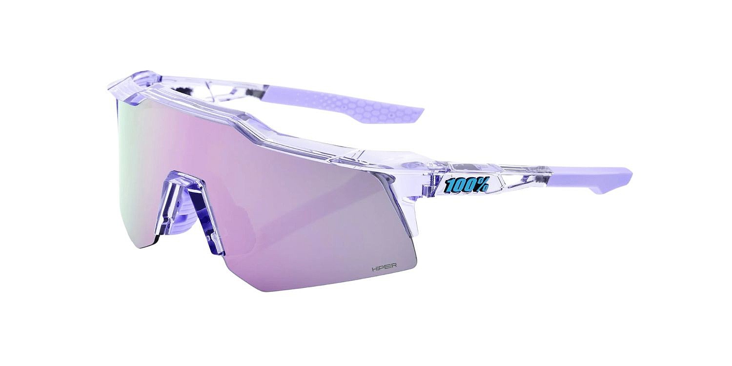 okuliare 100% Speedcraft XS - Polished Translucent Lavender/HiPER Lavender Mirro