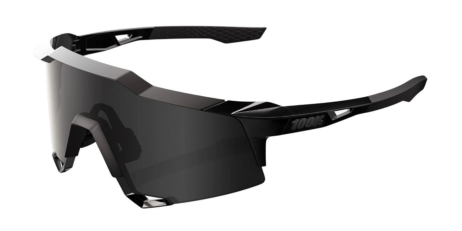 Brille 100% Speedcraft - Matte Black/Gloss Black/Black Mirror